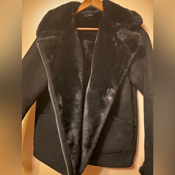 H&M interior faux fur heavy jacket size medium - Picture 3 of 10